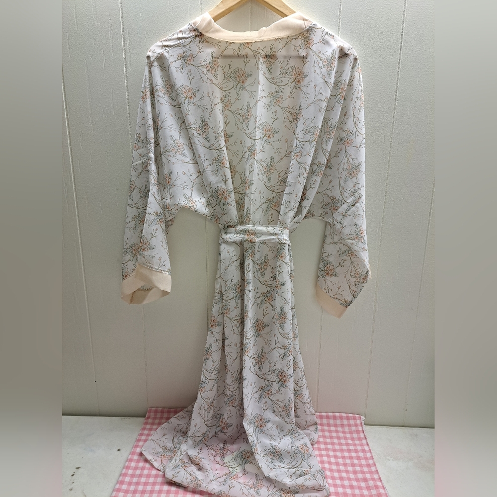 Floral Kimono Robe - Cream - Picture 6 of 7